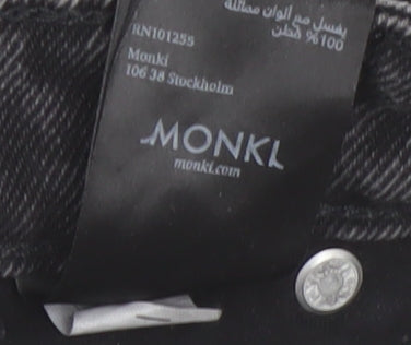 Monki Women's Black High-Waisted Boyfriend Shorts