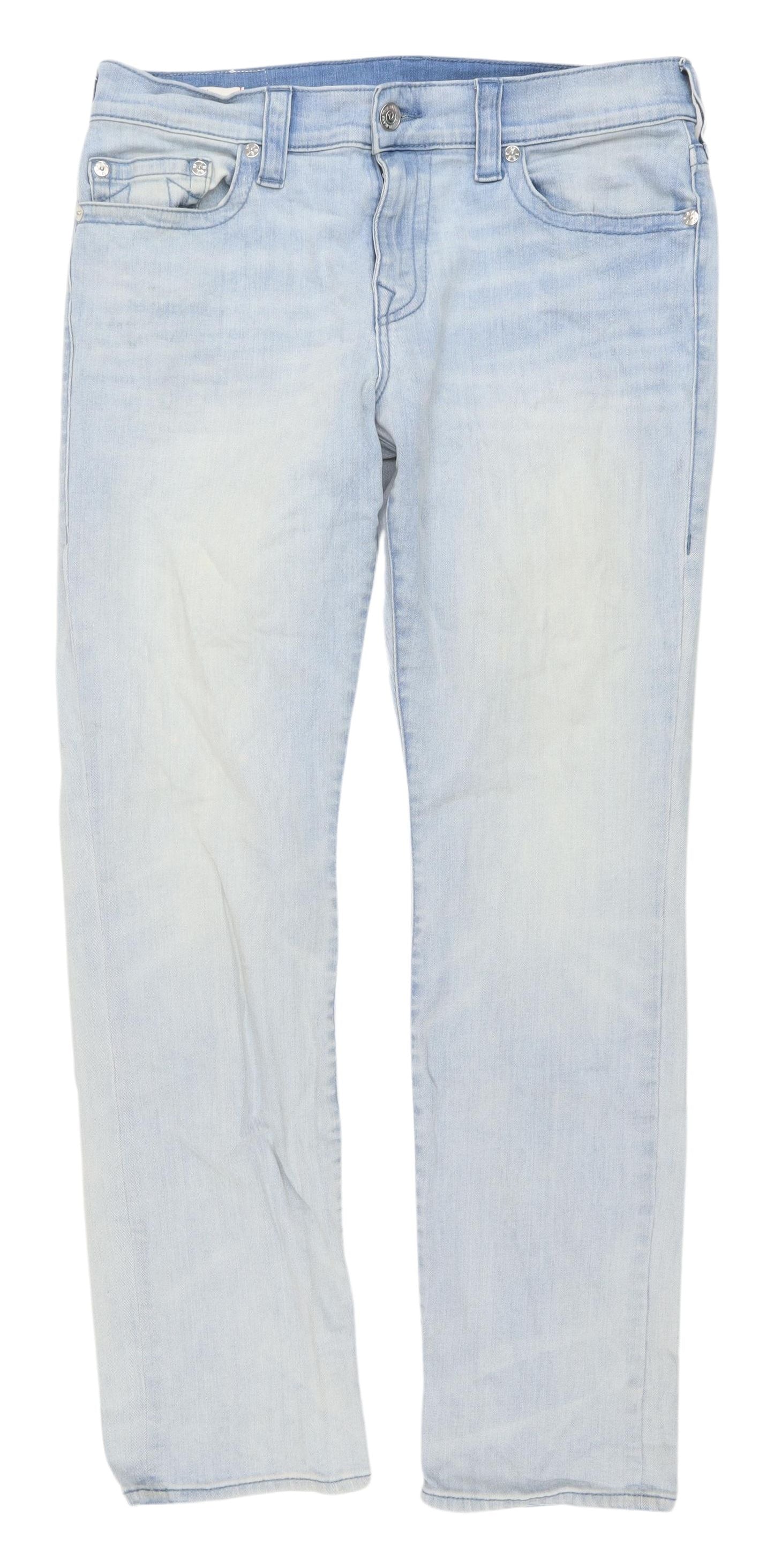 True Religion Men Blue Straight Jeans 34 Regular