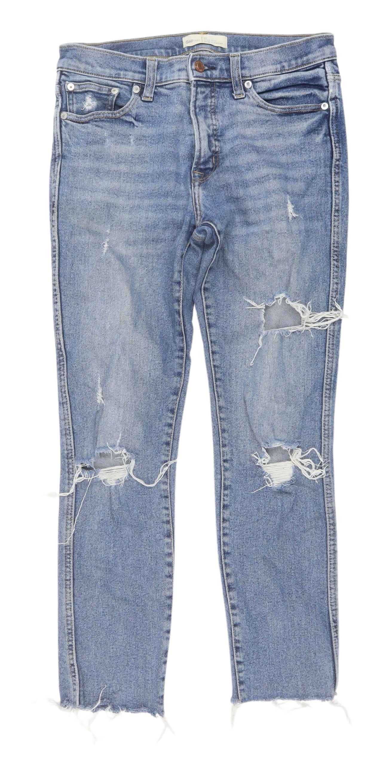 Gap Women's High Rise Blue Slim Straight Jeans