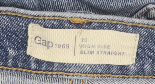 Gap Women's High Rise Blue Slim Straight Jeans