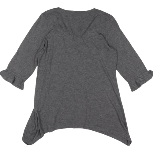 Marks & Spencer Women’s Grey Tunic Blouse 3/4 Sleeve Size 14