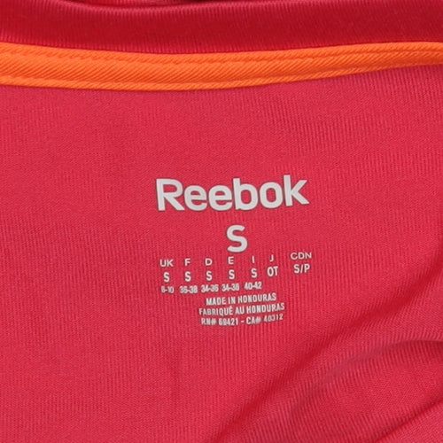 Reebok Women's Red V-Neck Athletic T-Shirt - Small