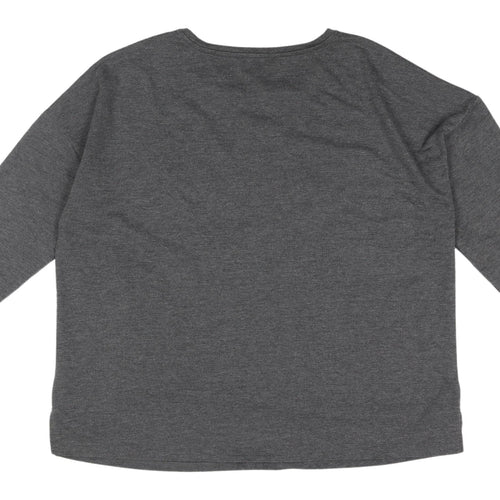 Bonmarché Women's Grey Sequin Star T-Shirt Size 18