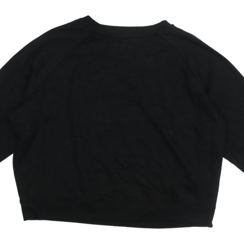 Topshop Women's Black Medium Pullover Sweatshirt