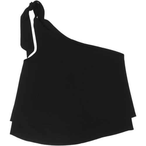 Meghan Women's Black One-Shoulder Camisole Tank Top