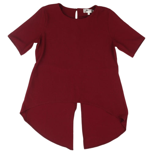Voulez Vous Women's Red Tunic Blouse Size 12