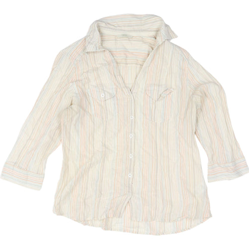 Marks & Spencer Women's Multicoloured Striped Shirt, Size 20