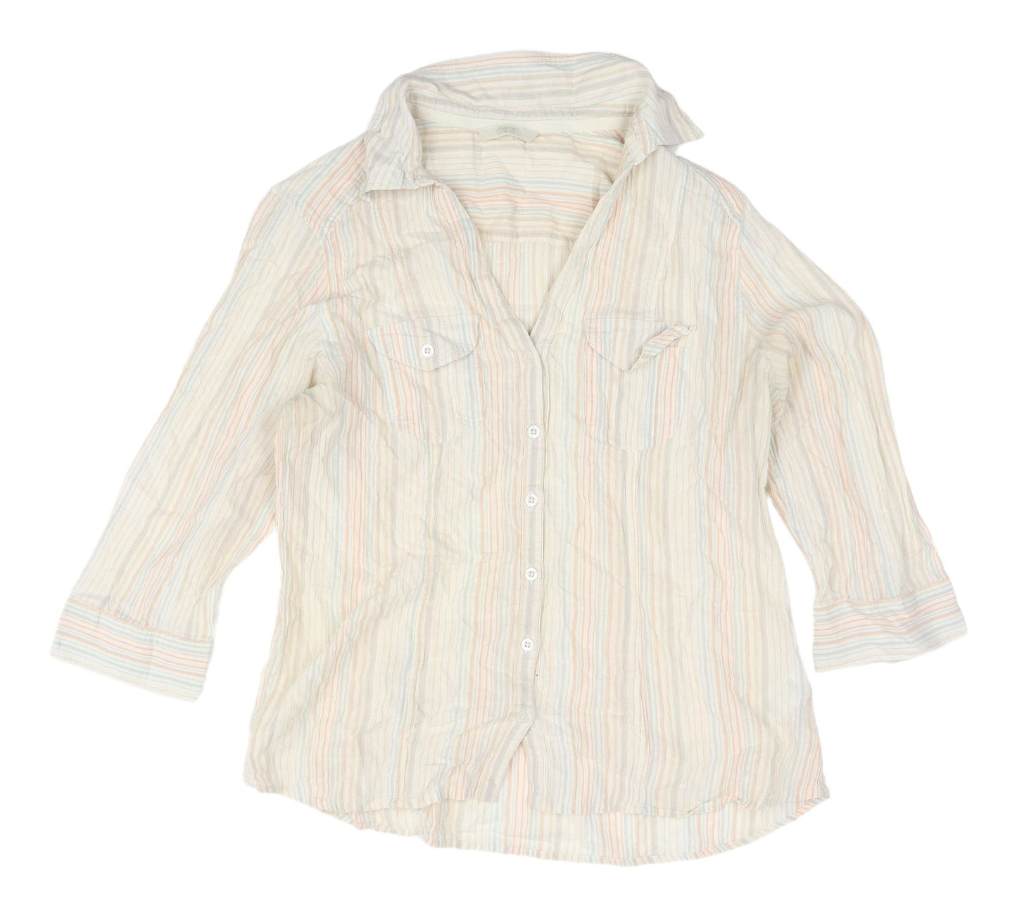 Marks & Spencer Women's Multicoloured Striped Shirt, Size 20