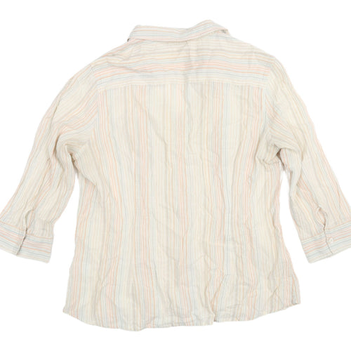 Marks & Spencer Women's Multicoloured Striped Shirt, Size 20
