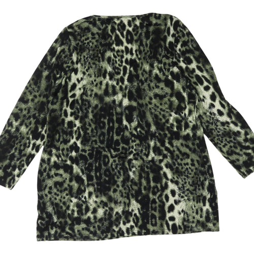 Joanna Hope Women's Beaded Animal Print Tunic Blouse 18