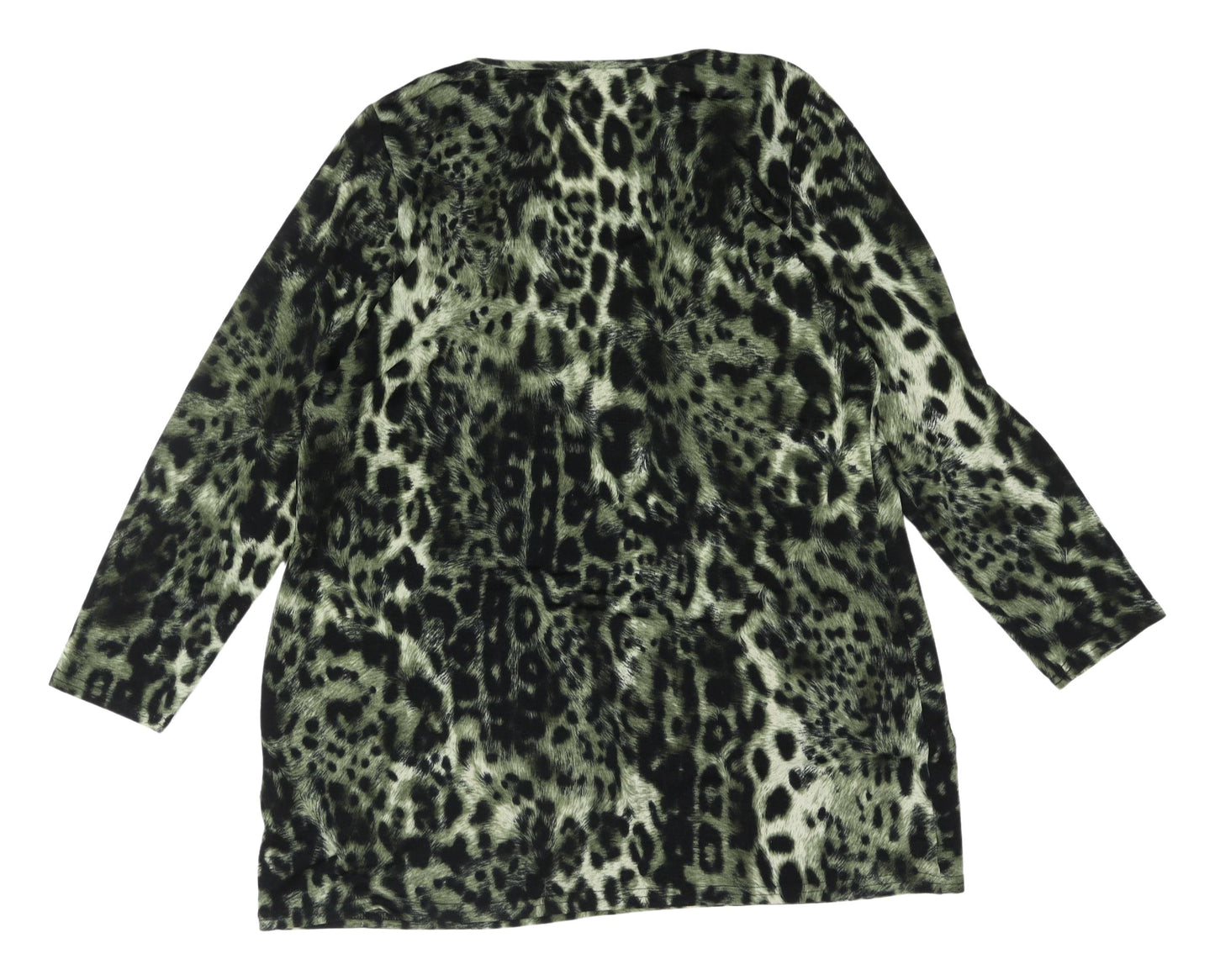 Joanna Hope Women's Beaded Animal Print Tunic Blouse 18