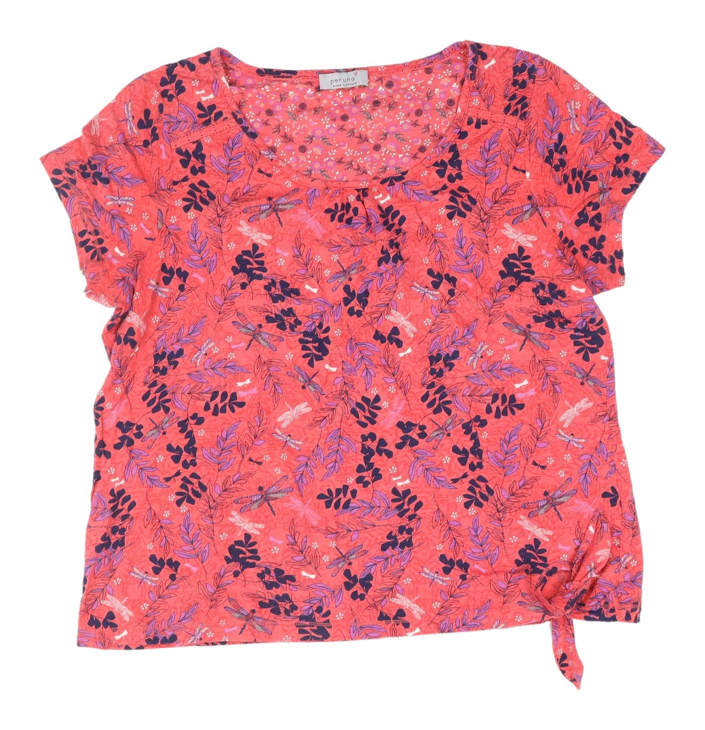 Marks & Spencer Women's Red Floral T-Shirt Size 20