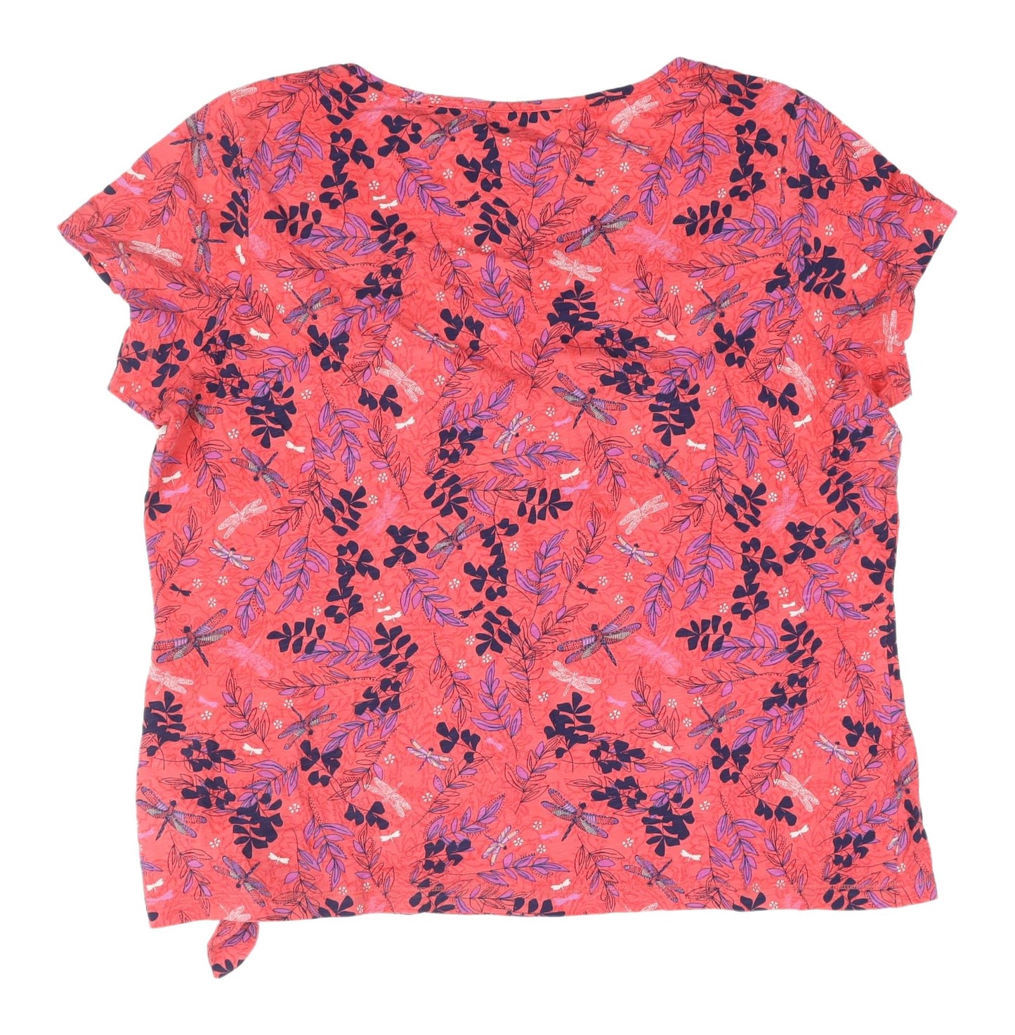 Marks & Spencer Women's Red Floral T-Shirt Size 20