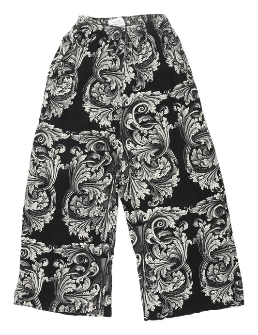 Miss Selfridge Women's Black Wide-Leg Trousers M