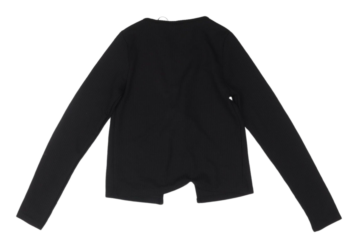 H&M Women's Black Cropped Blouse XS V-Neck