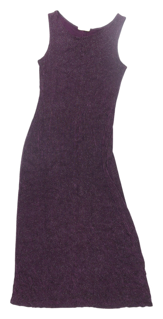 Bay Trading Women's Purple Midi Sheath Dress Size 14