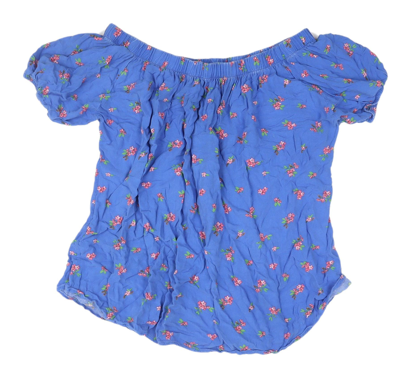 Select Women's Blue Floral Tunic Blouse UK 18