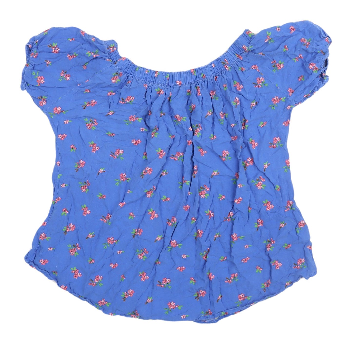 Select Women's Blue Floral Tunic Blouse UK 18