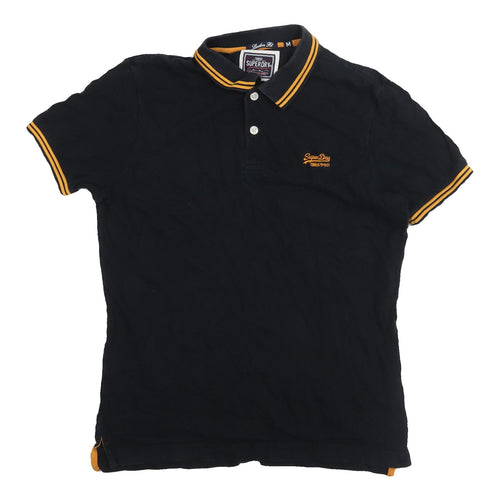 Superdry Men’s Black Polo Shirt M - Casual Logo Design