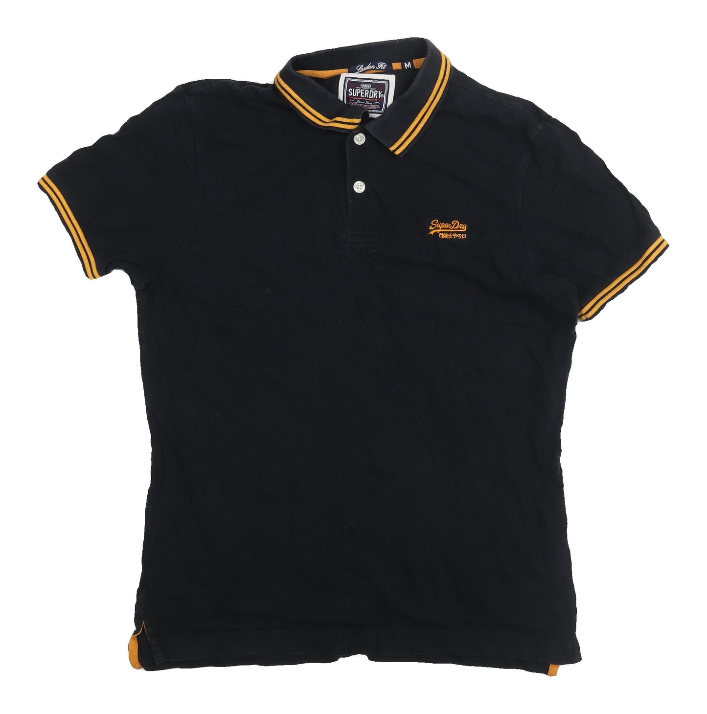 Superdry Men’s Black Polo Shirt M - Casual Logo Design