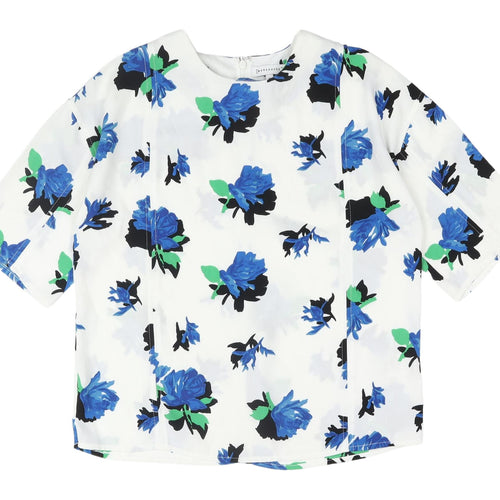 Warehouse Women's Multicoloured Floral Blouse - Size 10