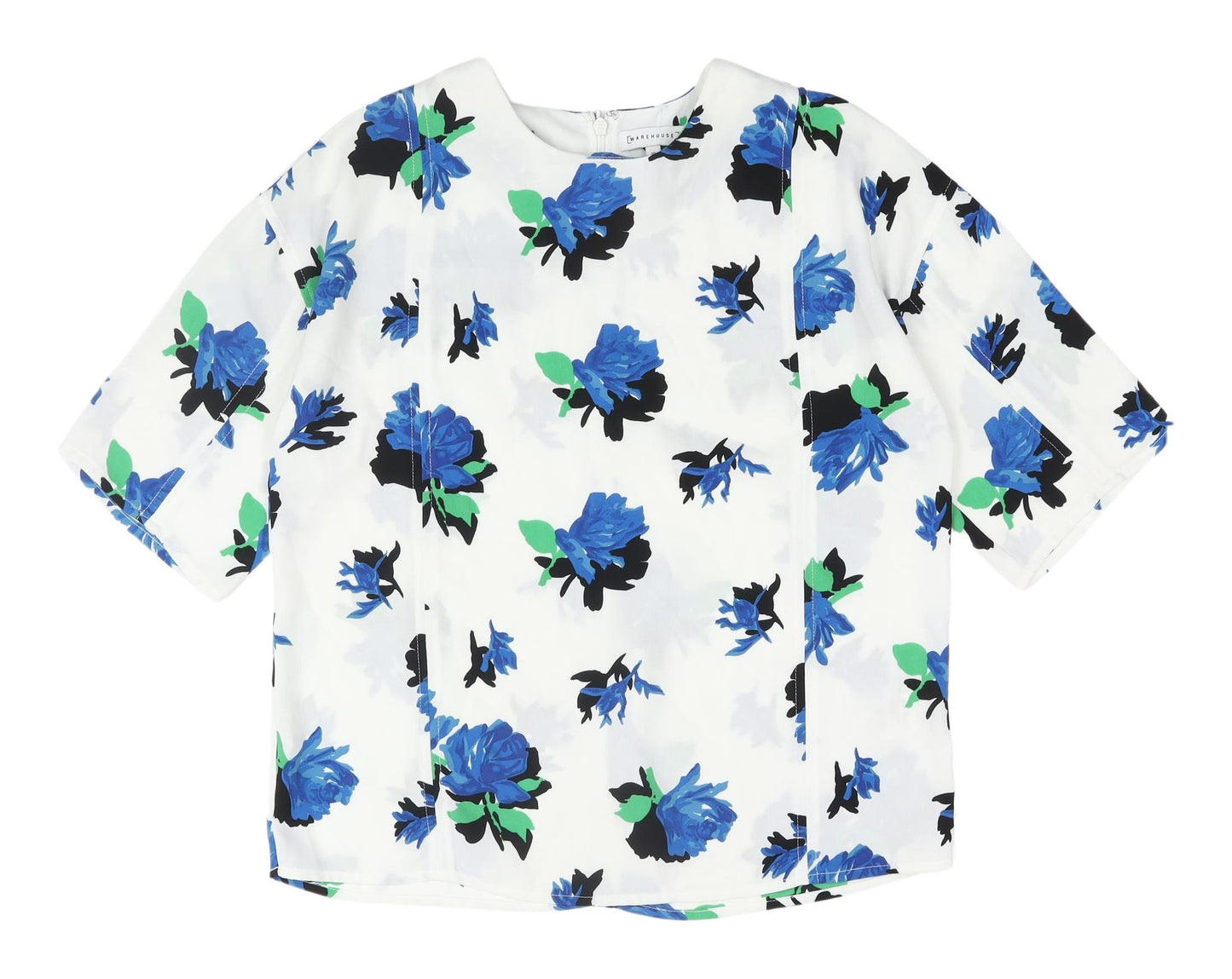 Warehouse Women's Multicoloured Floral Blouse - Size 10
