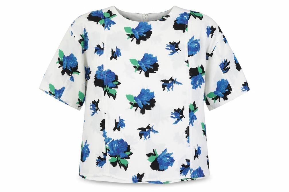 Front view of Warehouse Women's Multicoloured Floral Blouse -, size 10