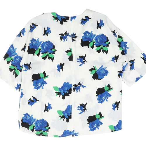 Warehouse Women's Multicoloured Floral Blouse - Size 10