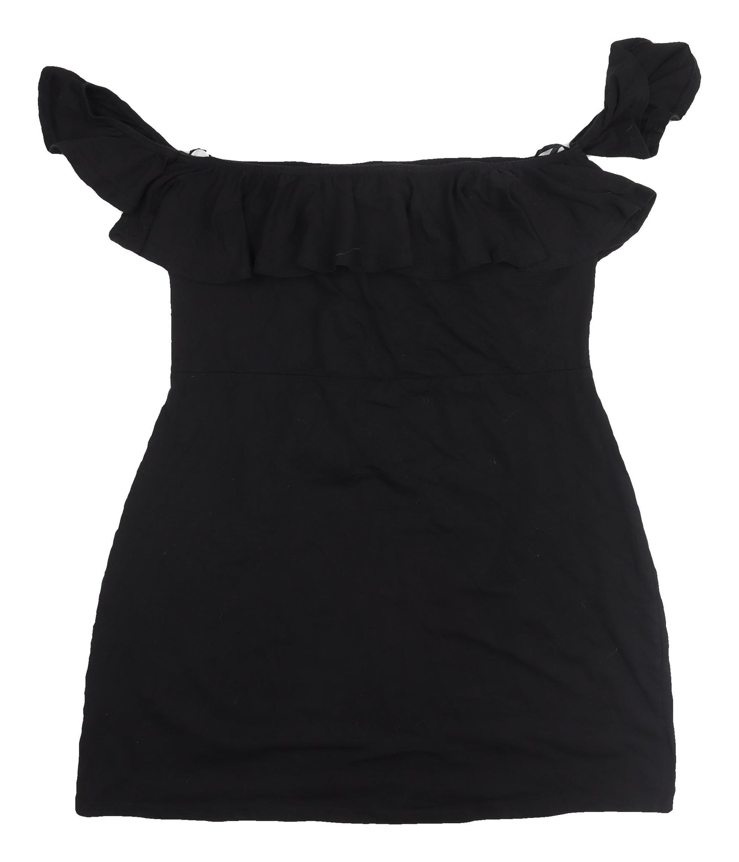 Missguided Women's Black Off-Shoulder Ruffle Dress Size 20