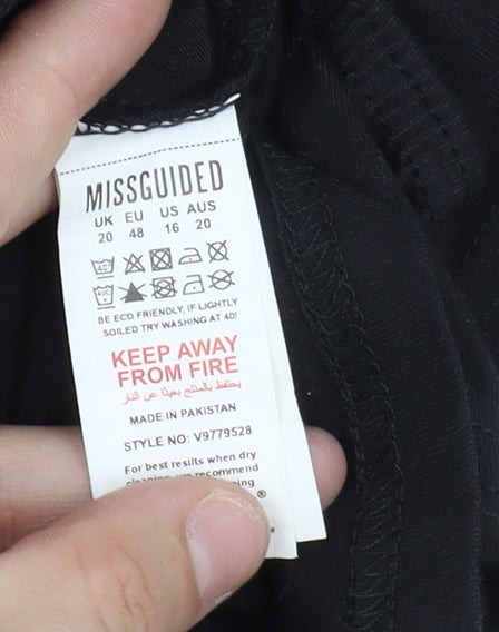 Missguided Women's Black Off-Shoulder Ruffle Dress Size 20