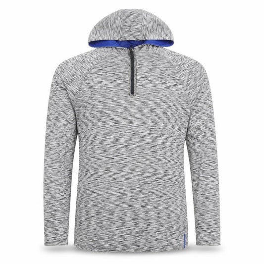 Front view of RBX Men's Grey Pullover Hoodie Activewear L