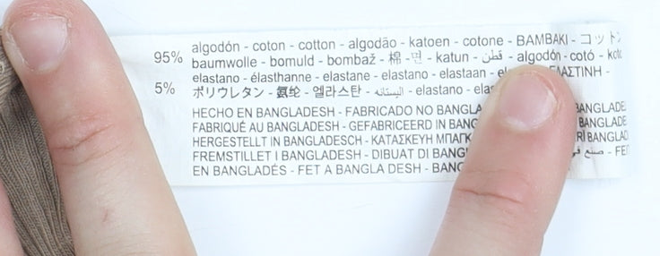 Zara Women's Beige Sleeveless Cowl Neck Dress M