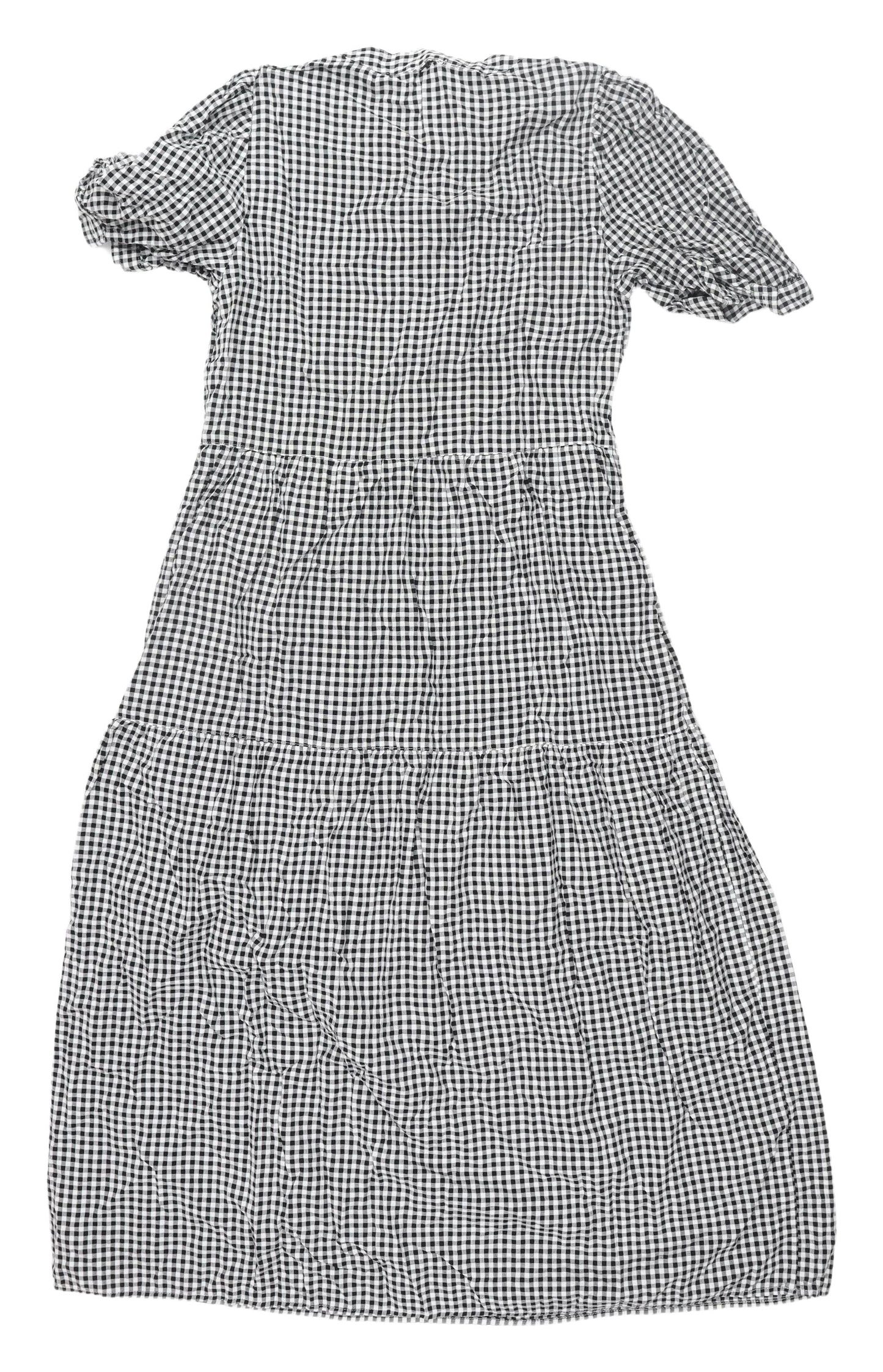 Marks and Spencer Women's Black and White Check Shirt Dress UK 8