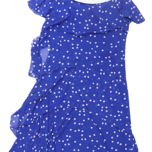 Jacques Vert Women's Blue Polka Dot Dress Size 18