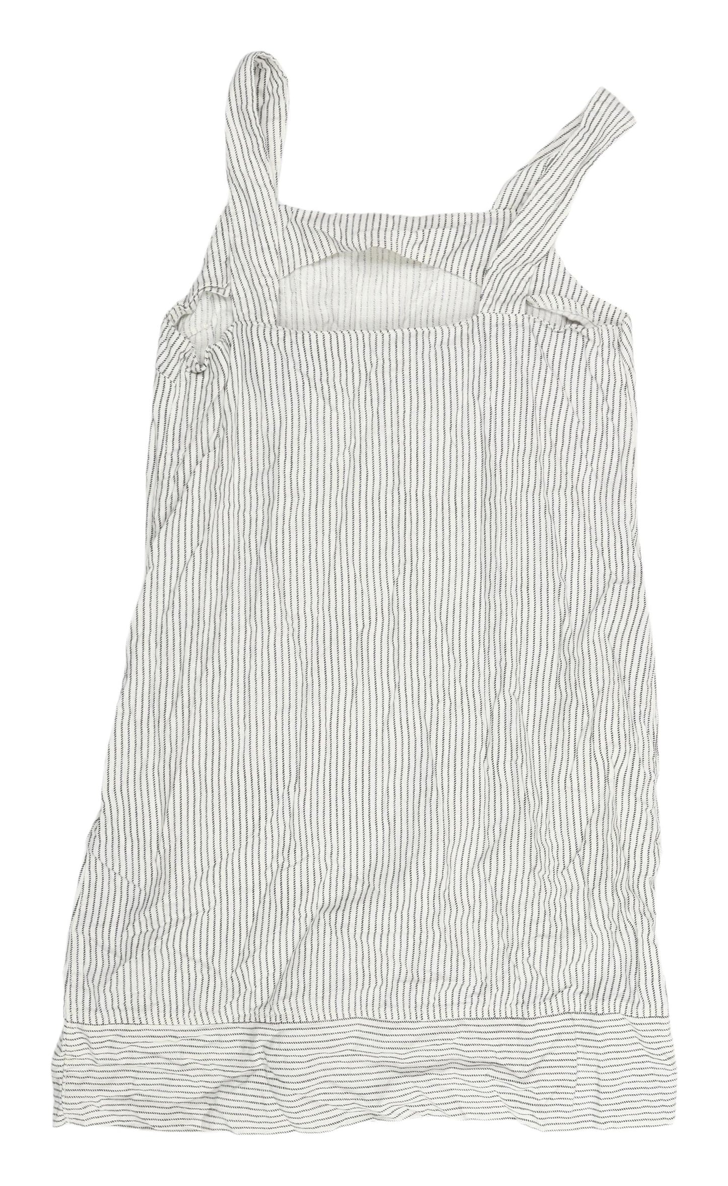 Next Women's Ivory Striped Pinafore Dungaree Dress