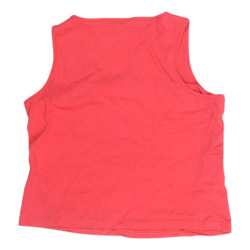Lakeland Women's Red Sleeveless V-Neck Tank Top