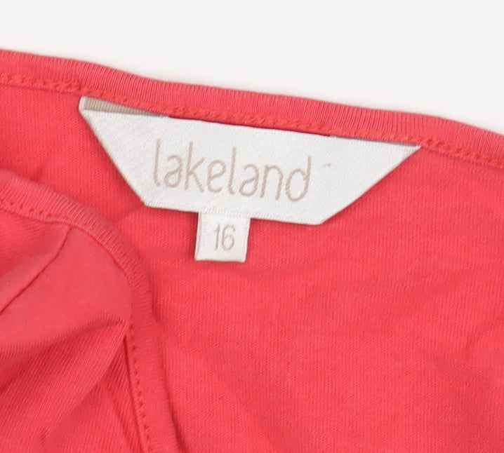 Lakeland Women's Red Sleeveless V-Neck Tank Top