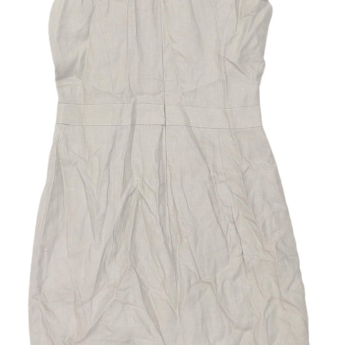 Warehouse Women's Grey Sheath Dress UK 6 Formal Elegant