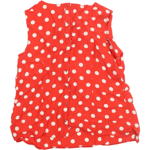Dorothy Perkins Women's Red Polka Dot Blouse Size 18
