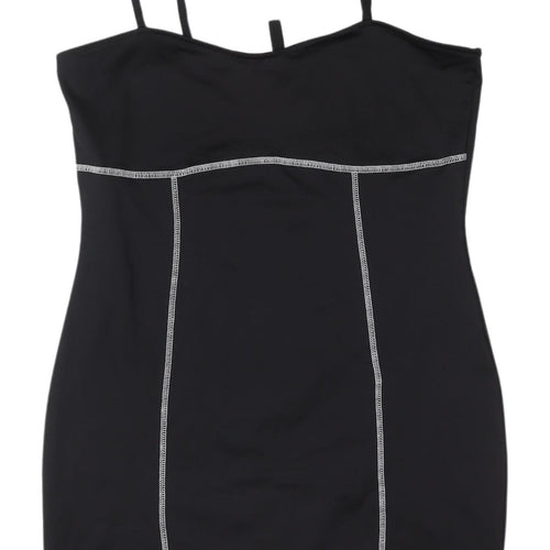 H&M Divided Women's Black Bodycon Dress Size 12