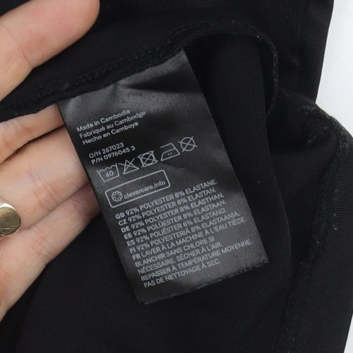 H&M Divided Women's Black Bodycon Dress Size 12