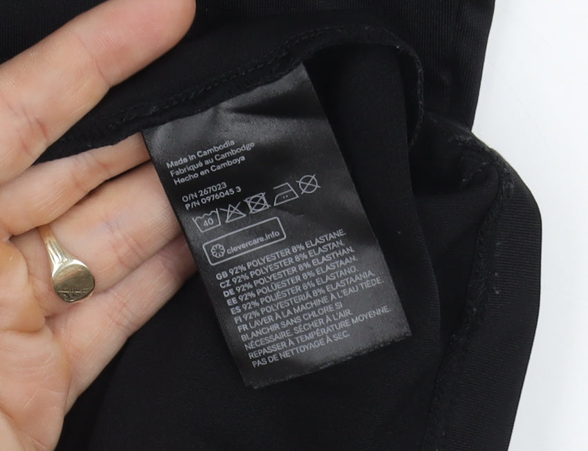 H&M Divided Women's Black Bodycon Dress Size 12