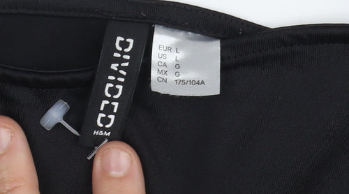 H&M Divided Women's Black Bodycon Dress Size 12