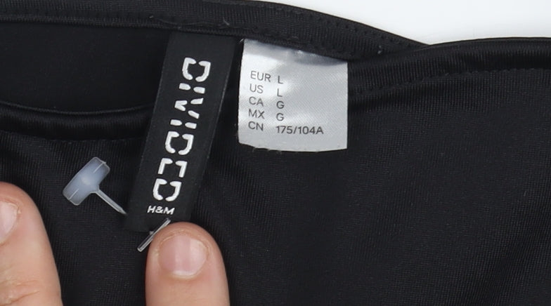 H&M Divided Women's Black Bodycon Dress Size 12