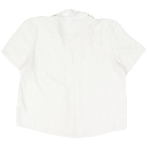 H&M Women's White Button-Up Shirt, Size 12