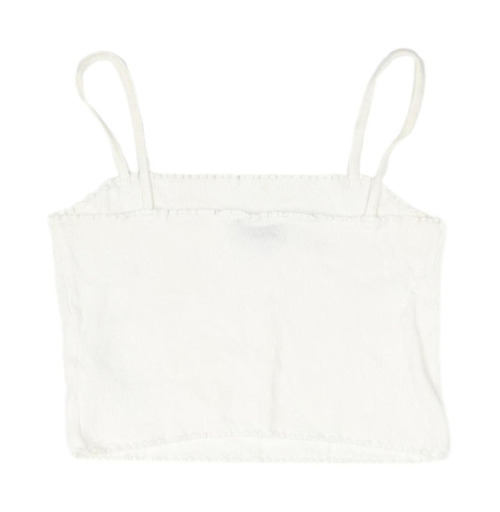 Topshop Women's White Camisole Tank Top Size 12