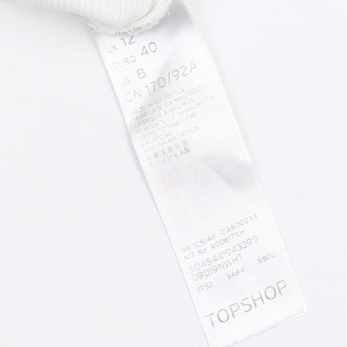 Topshop Women's White Camisole Tank Top Size 12