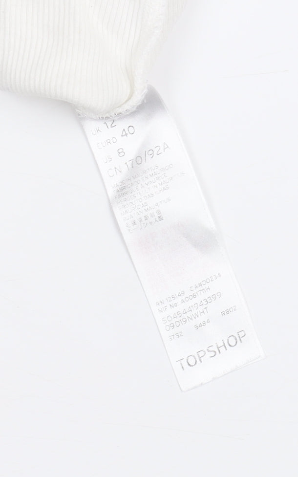 Topshop Women's White Camisole Tank Top Size 12