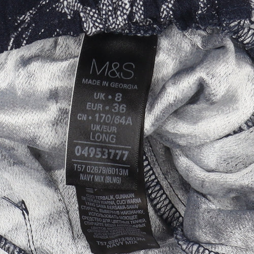 M&S Women's Jogger Trousers Multicoloured Floral Size 8