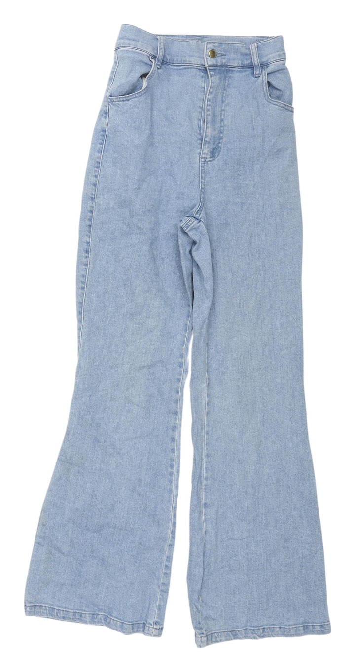 Finders Keepers Women's Blue Wide-Leg High-Rise Jeans